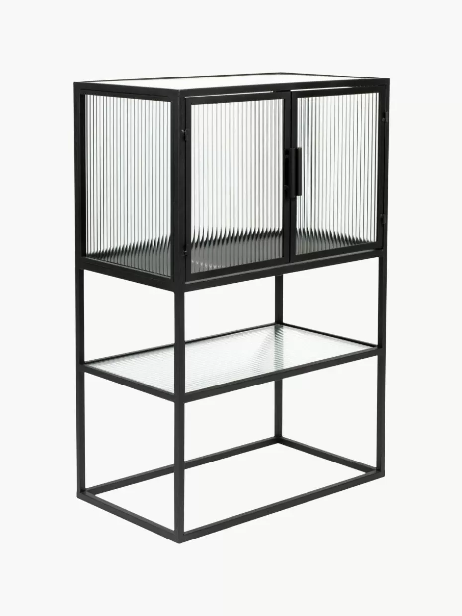 Vitrinen | Kommoden & Sideboards-Dutchbone Highboard Boli mit Rillenglas