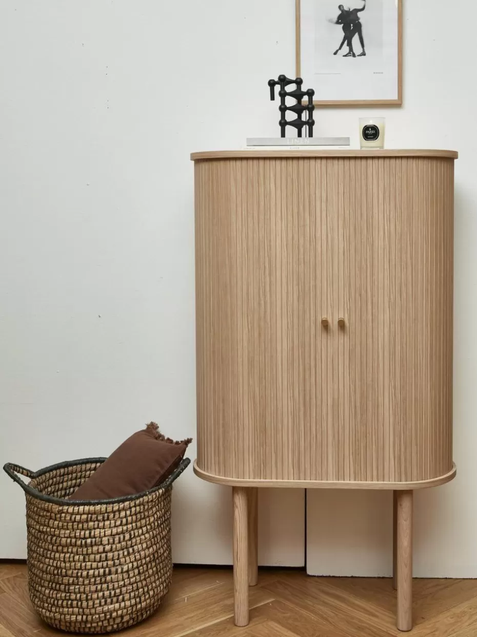 Kommoden & Sideboards | Kommoden & Sideboards-Westwing Collection Highboard Calary mit geriffelter Front Eichenholz