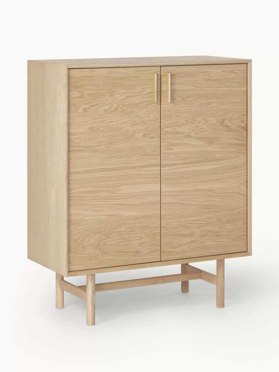 Büroschränke | Kommoden & Sideboards-Westwing Collection Highboard Diana aus Eichenholz Eichenholz, hell