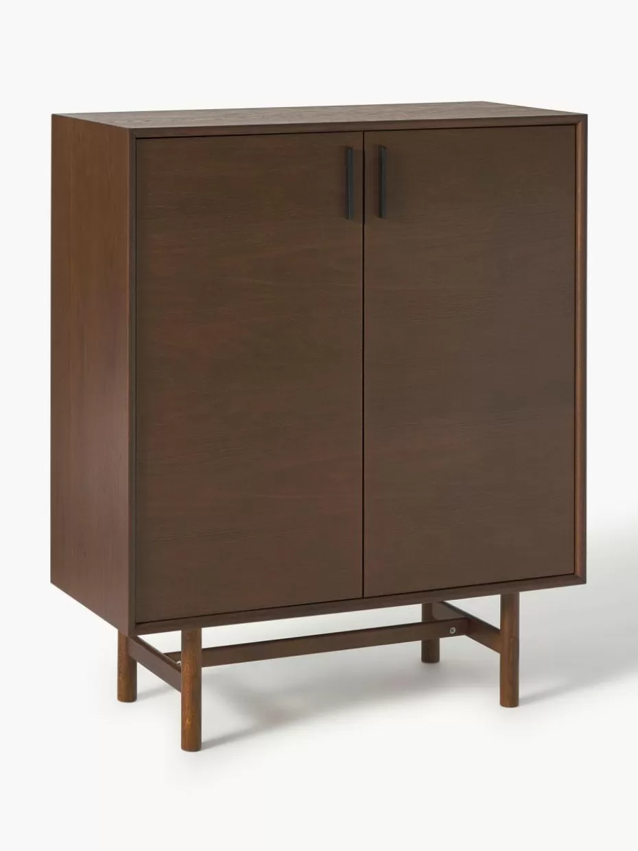 Kommoden & Sideboards | Kommoden & Sideboards-Westwing Collection Highboard Diana aus Eichenholz Dunkles Eichenholz