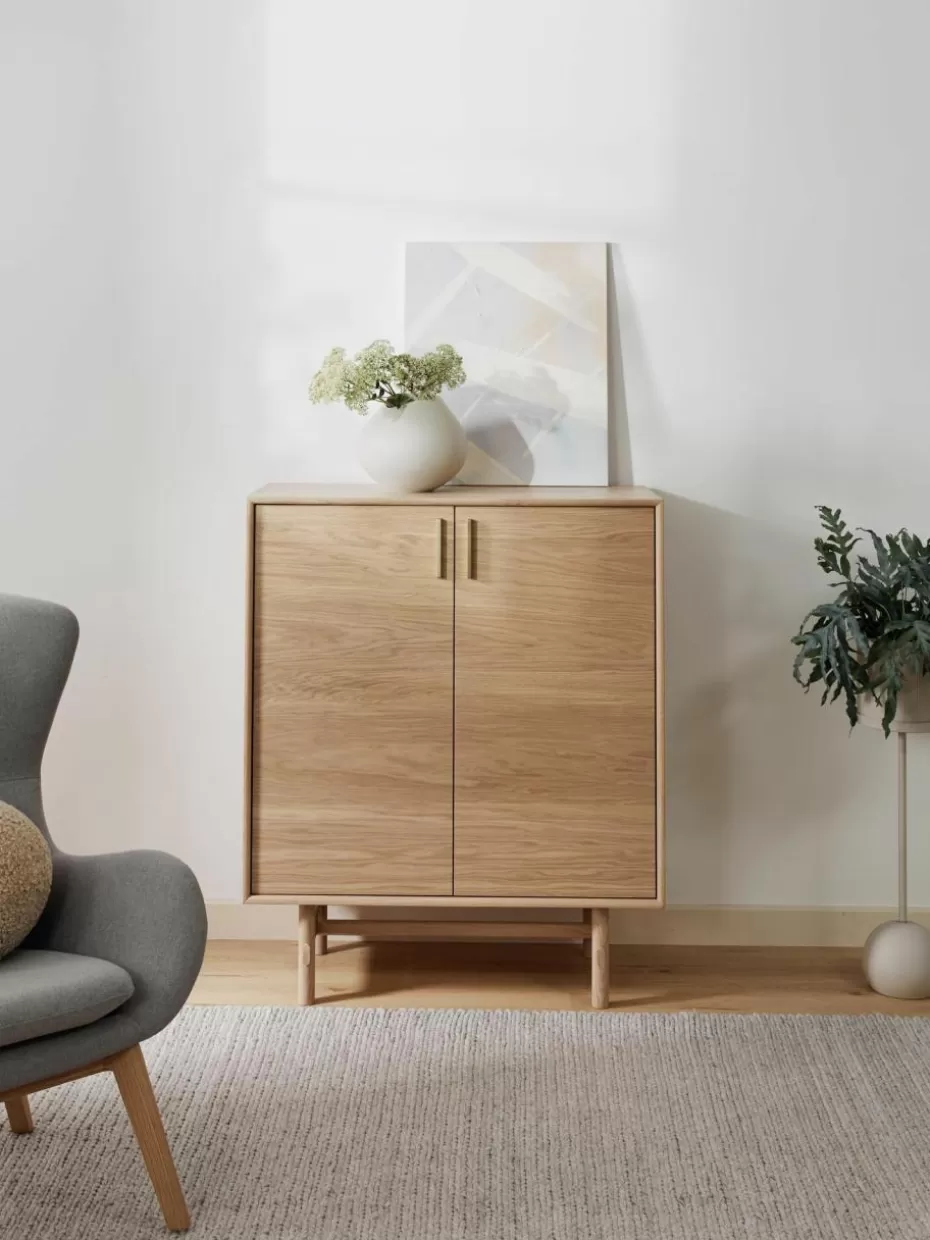 Büroschränke | Kommoden & Sideboards-Westwing Collection Highboard Diana aus Eichenholz Eichenholz, hell