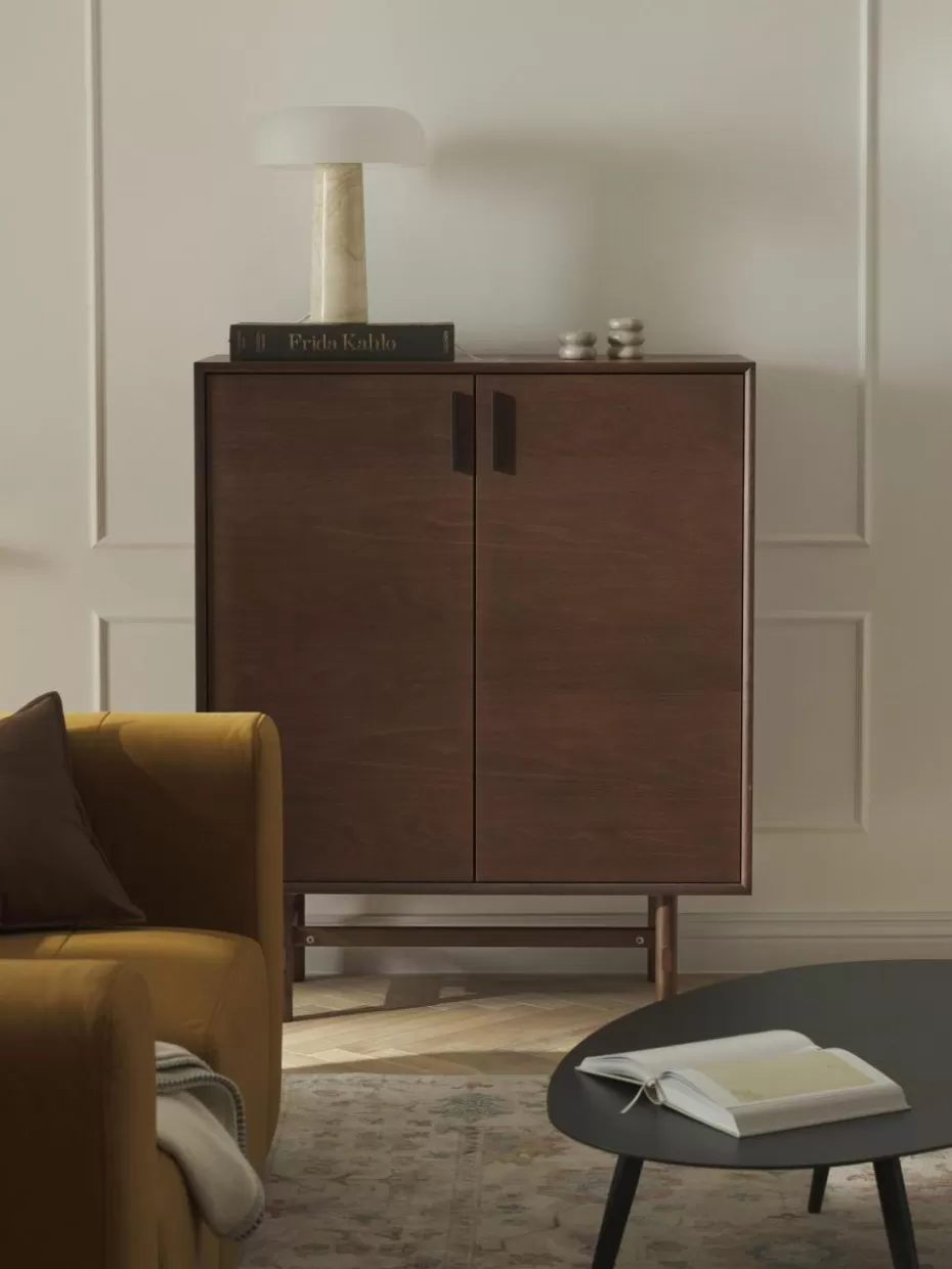 Kommoden & Sideboards | Kommoden & Sideboards-Westwing Collection Highboard Diana aus Eichenholz Dunkles Eichenholz