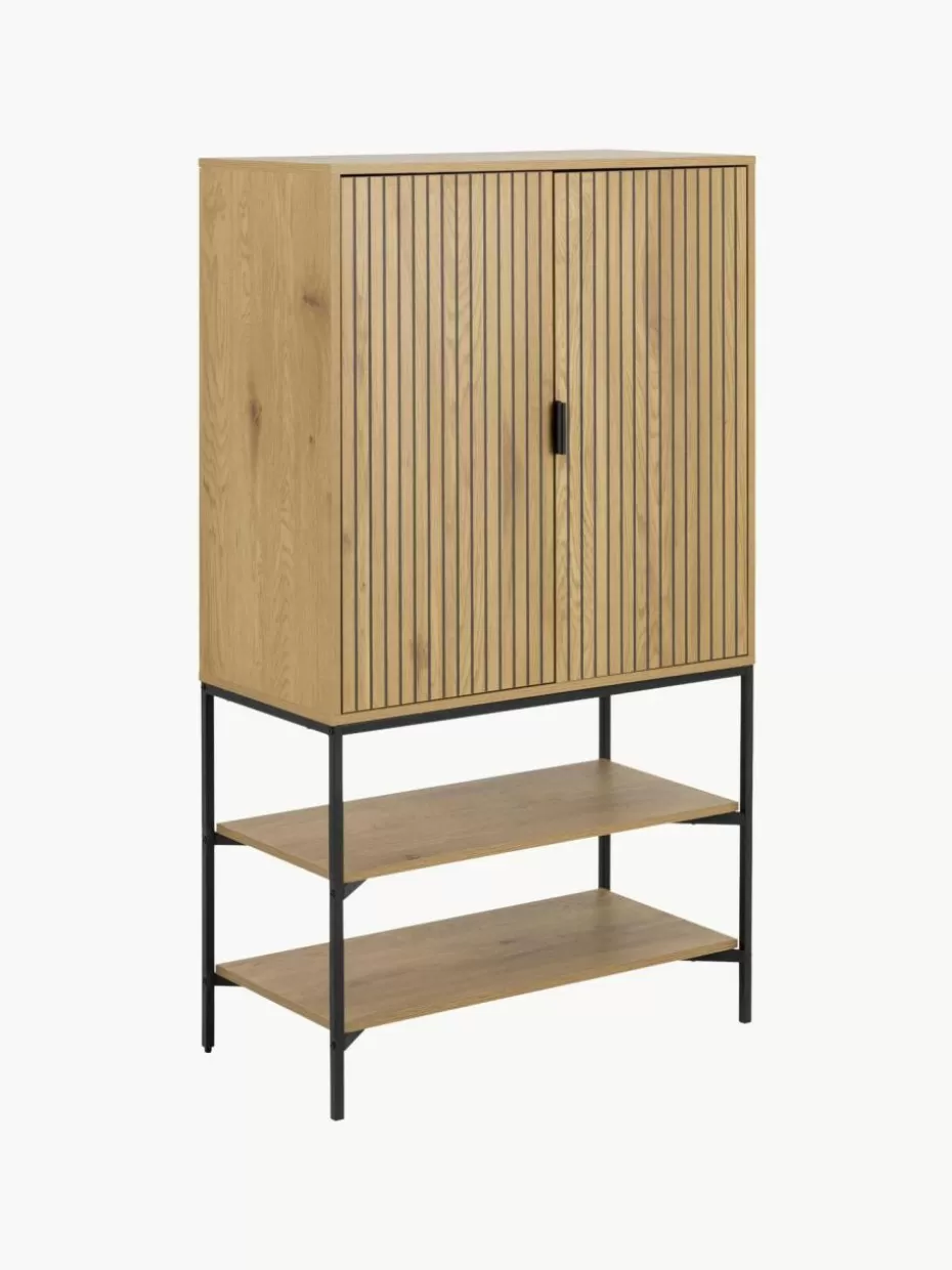 Kommoden & Sideboards | Kommoden & Sideboards-Westwing Highboard Jaipur mit geriffelter Front