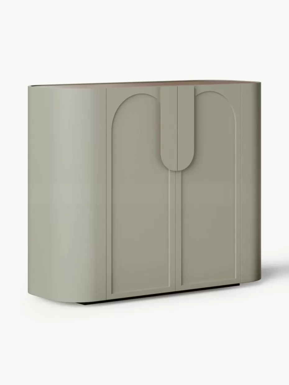 Kommoden & Sideboards | Kommoden & Sideboards-Westwing Collection Highboard Jodie Greige, Walnussholz