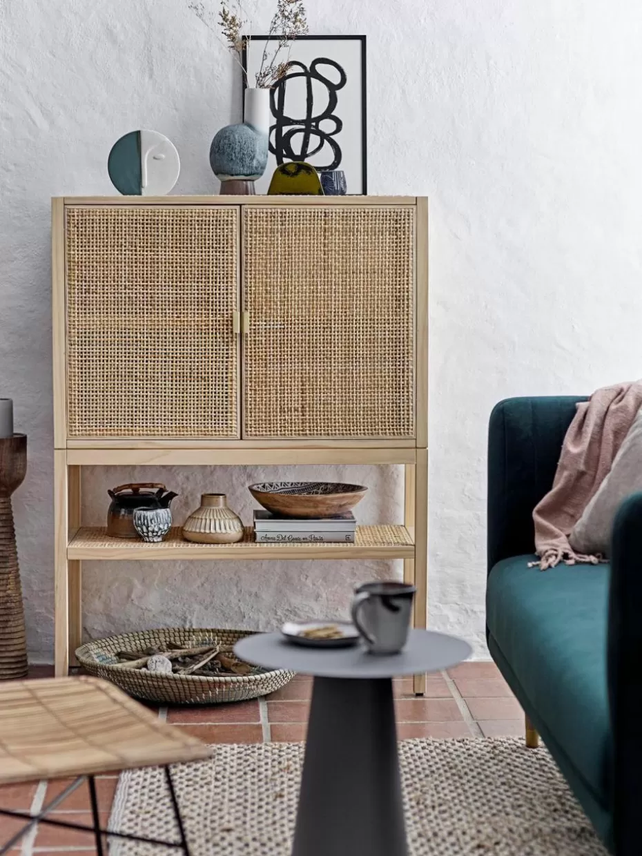 Kommoden & Sideboards | Kommoden & Sideboards-Bloomingville Highboard Sanna aus Kiefernholz und Rattan