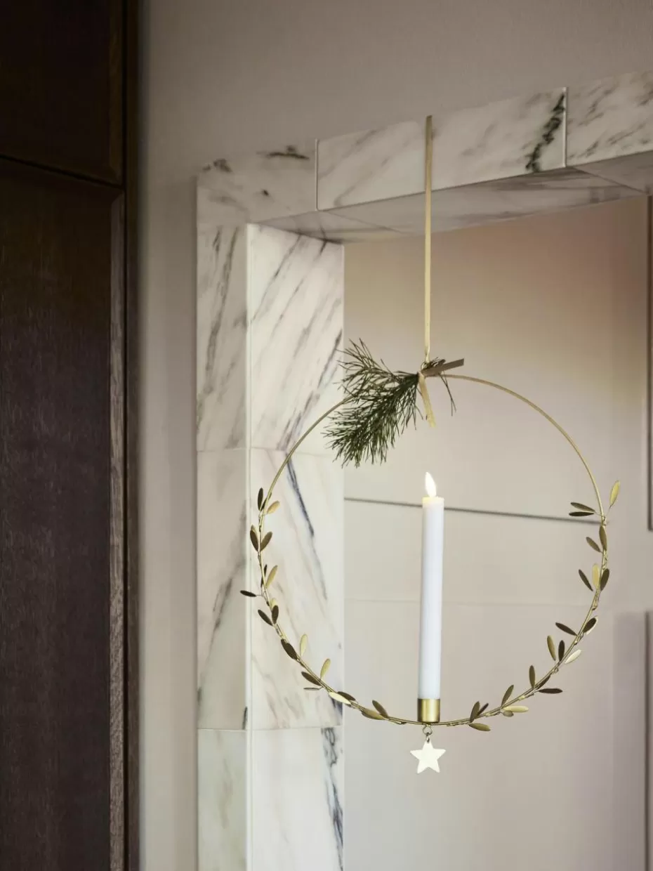 Weihnachtskerzen & Kerzenhalter | Romantische Details-House Doctor Hängender Kerzenhalter Mistel, Ø 35 cm
