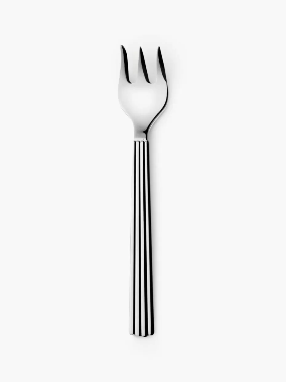 Besteck-Sets-Georg Jensen Hochglanzpolierte Kuchengabeln Bernadotte, 4 Stück
