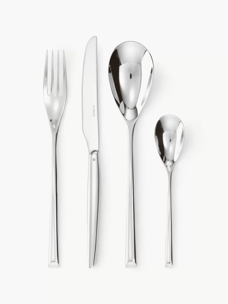 Besteck-Sets-Sambonet Hochglanzpoliertes Besteck-Set H-Art, 6 Personen (24-tlg.)