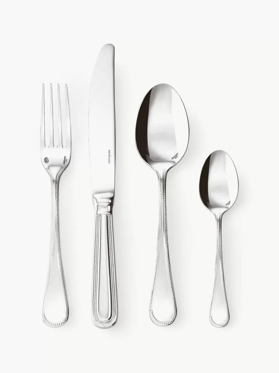 Besteck-Sets-Sambonet Hochglanzpoliertes Besteck-Set Perles, 6 Personen (24-tlg.)
