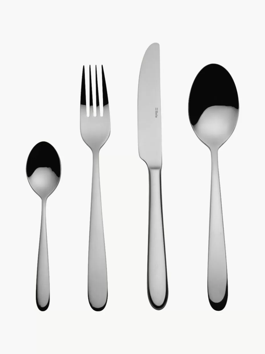 Besteck-Sets-Sola Switzerland Hochglanzpoliertes Besteck-Set Tulip, 6 Personen (24-tlg.)