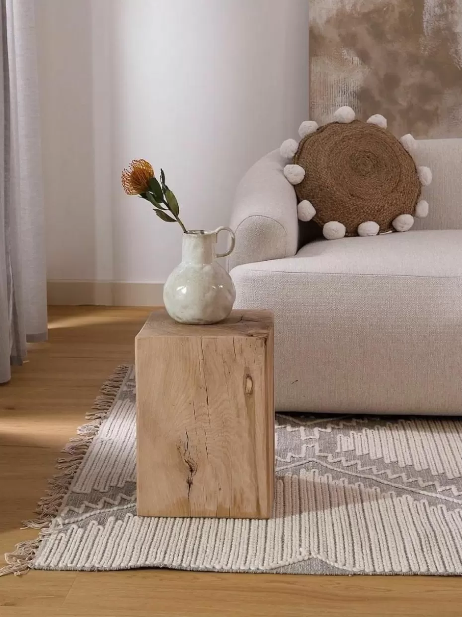 Flur Hocker | Hocker-Jan Kurtz Hocker Block aus Eichenholz