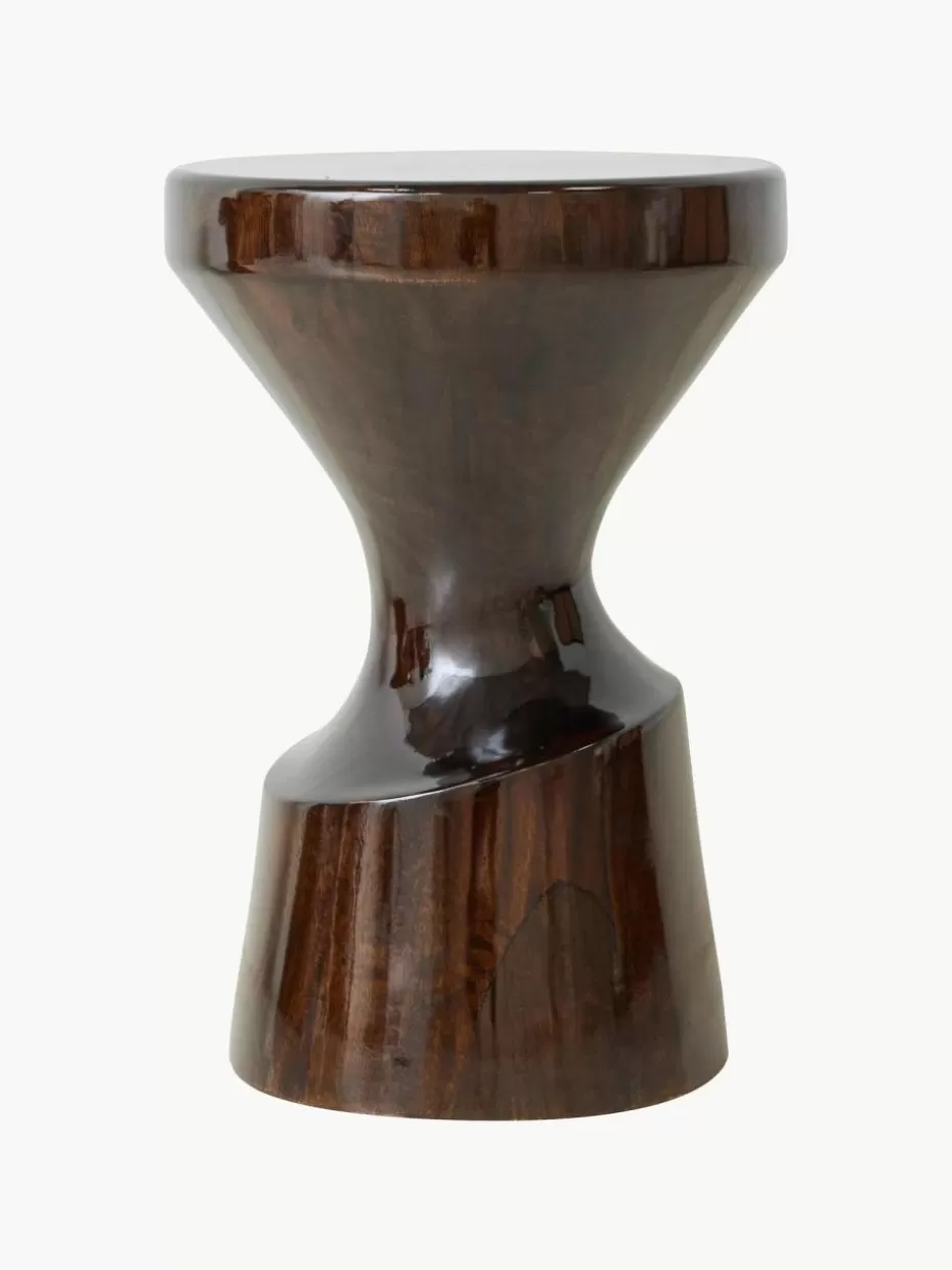 Hocker | Beistelltische-HKLIVING Hocker Burgundy aus Mangoholz