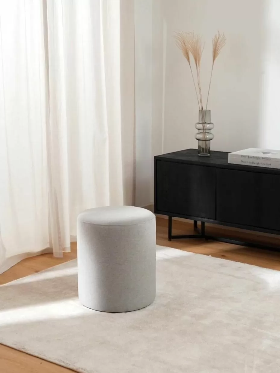 Flur Hocker | Hocker-Westwing Collection Hocker Daisy Webstoff Hellgrau