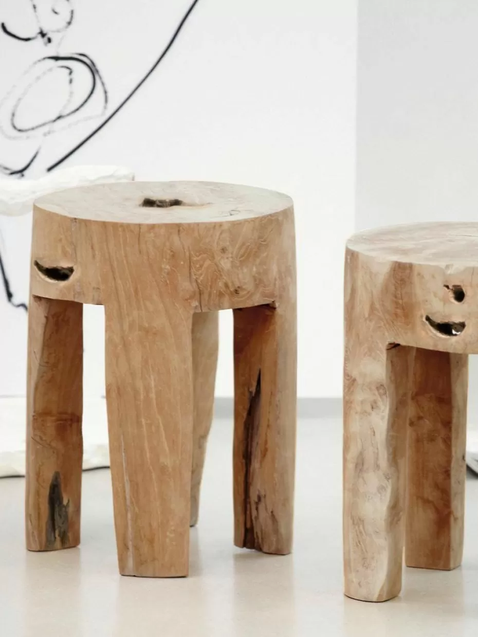 Flur Hocker | Hocker-Jan Kurtz Hocker Java aus Teakholz