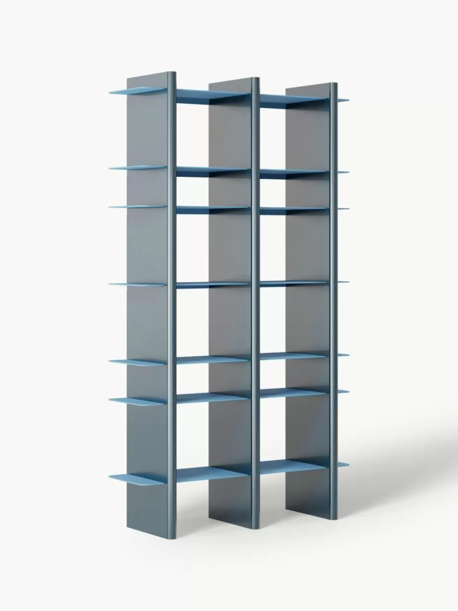 Regale-Westwing Collection Hohes Regal Rami mit Metall-Elementen Blau, Petrol