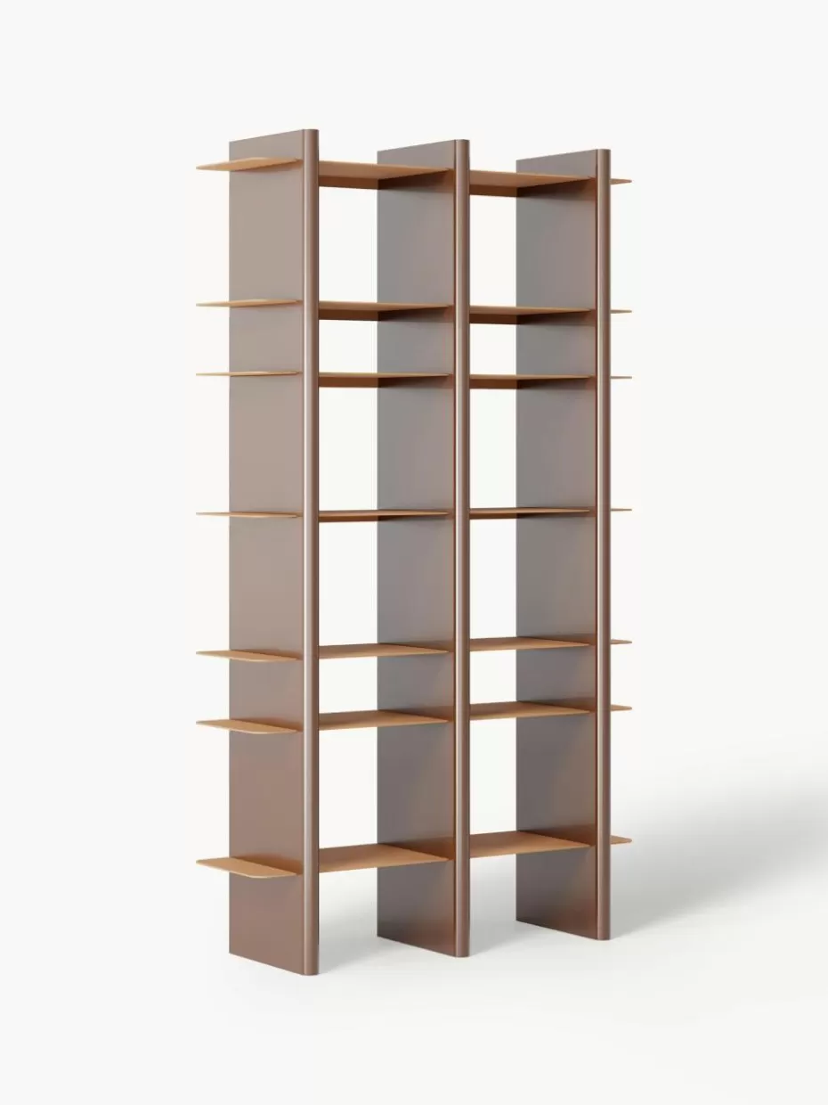 Regale-Westwing Collection Hohes Regal Rami mit Metall-Elementen Hellbraun, Braun