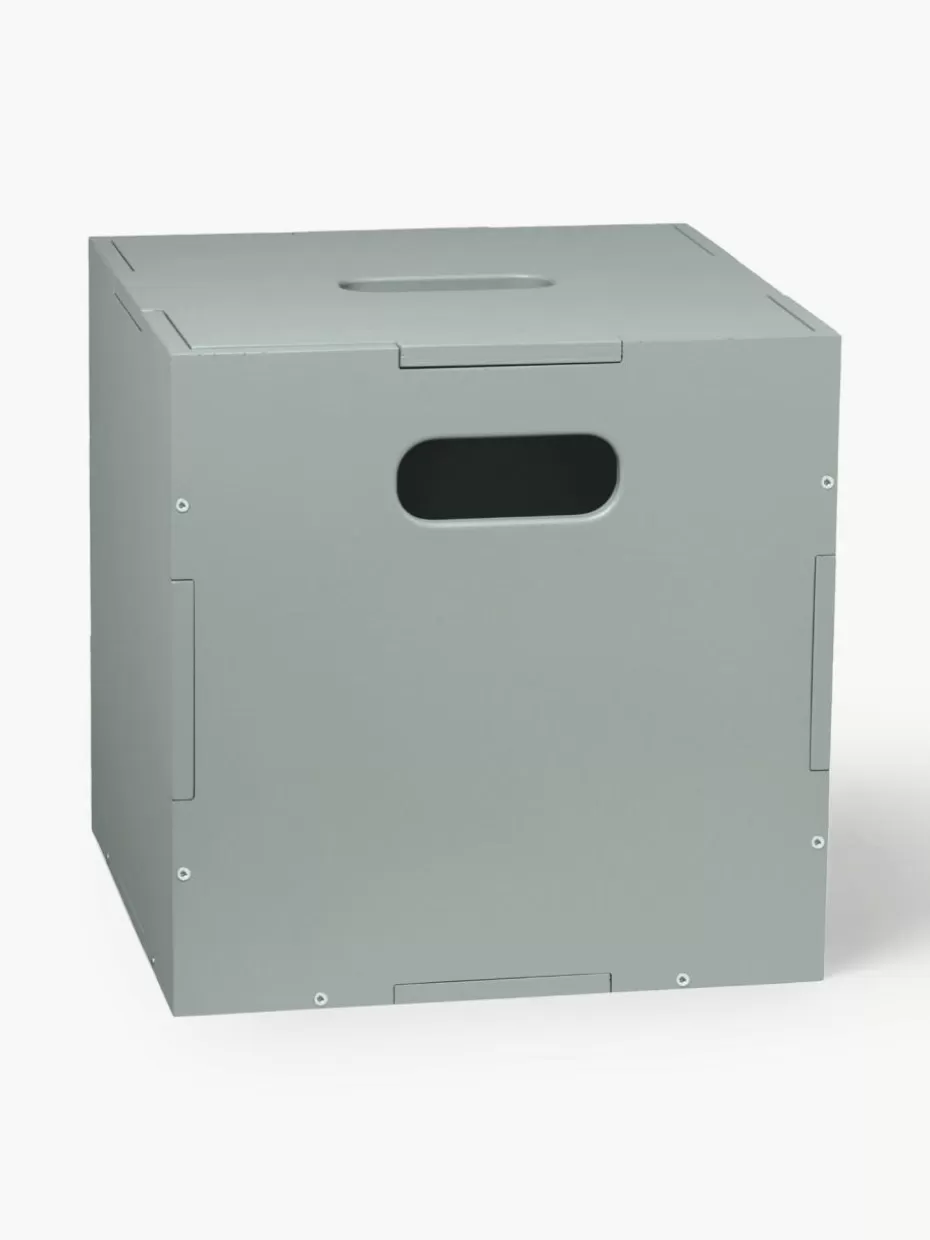 Aufbewahrung-Nofred Holz-Aufbewahrungsbox Cube Salbeigrün