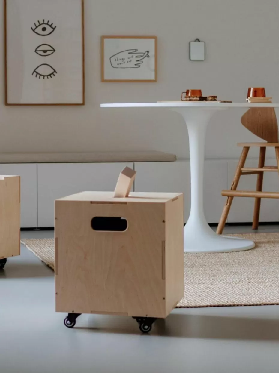 Aufbewahrung-Nofred Holz-Aufbewahrungsbox Cube Helles Holz