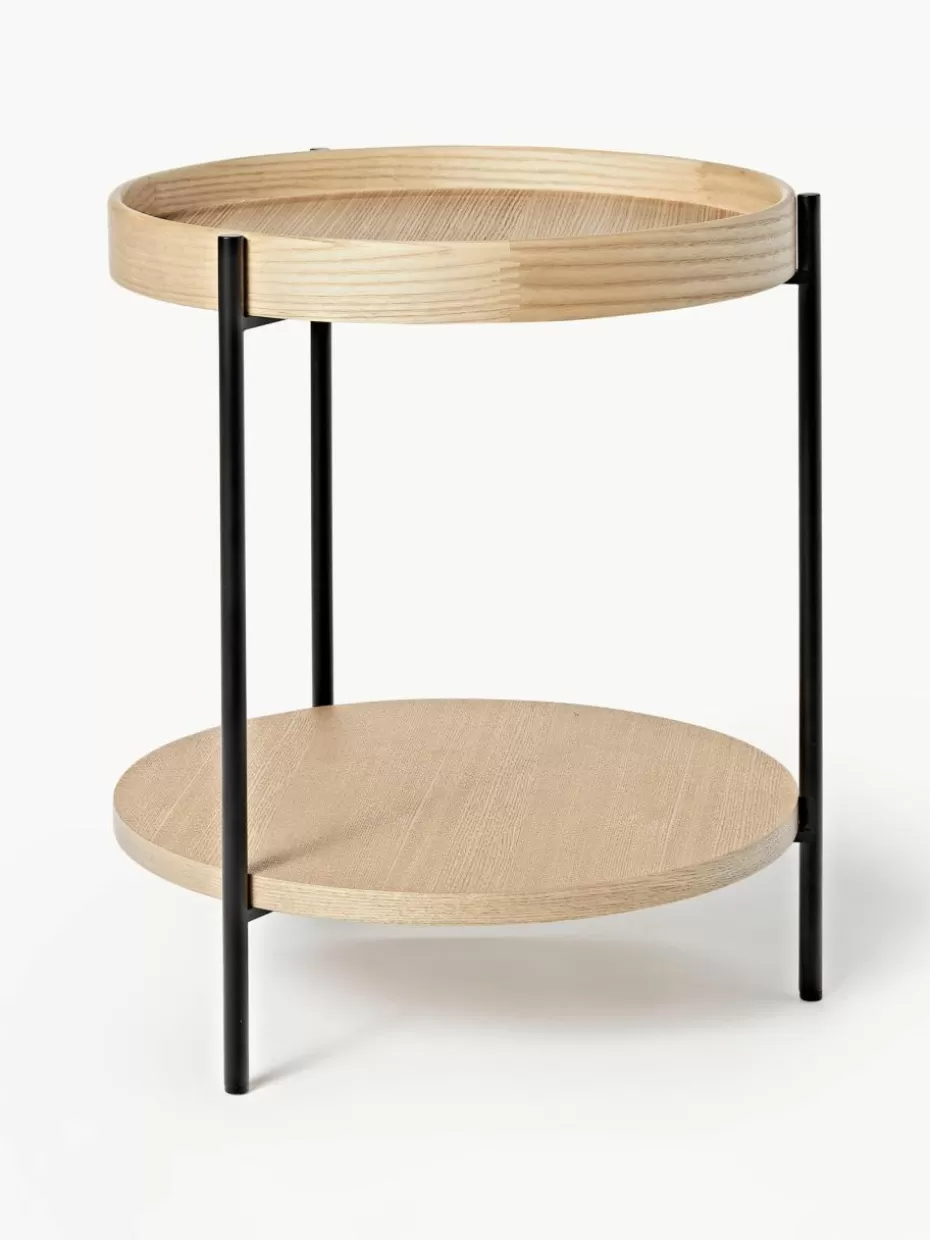 Nachttische | Beistelltische-Westwing Collection Holz-Beistelltisch Renee Eschenholz