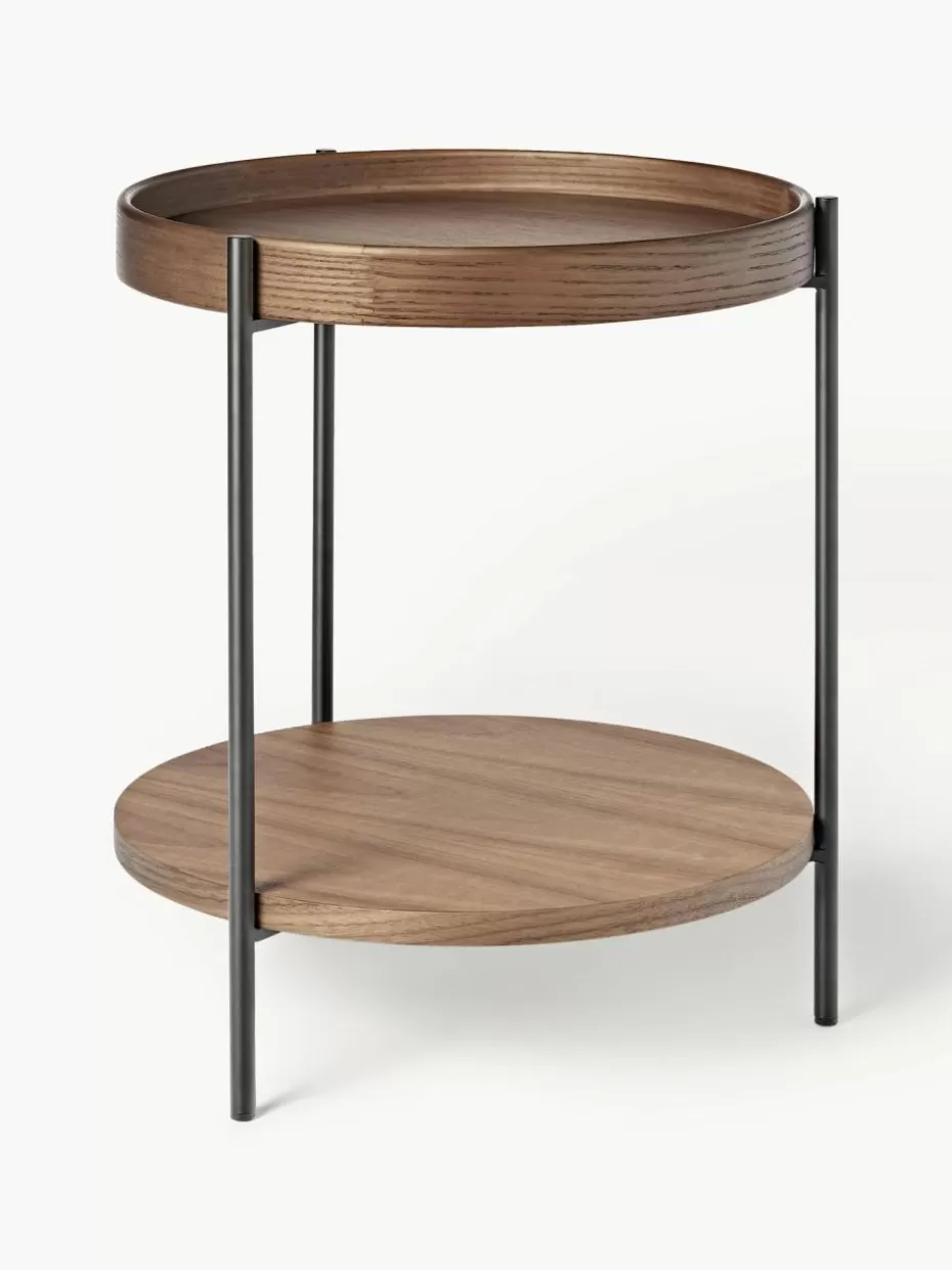 Nachttische | Beistelltische-Westwing Collection Holz-Beistelltisch Renee Walnussholz
