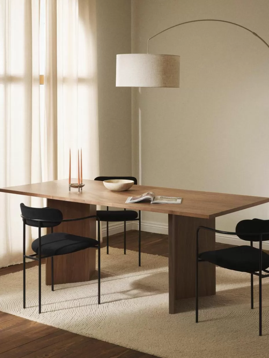 Esstische-Westwing Collection Holz-Esstisch Toni, 200 x 90 cm Eichenholz, dunkelbraun lackiert