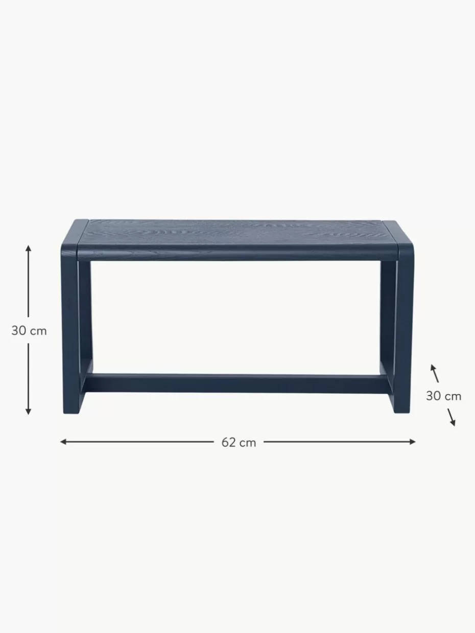 Stühle-ferm LIVING Kids Holz-Kinderbank Little Architect Graublau