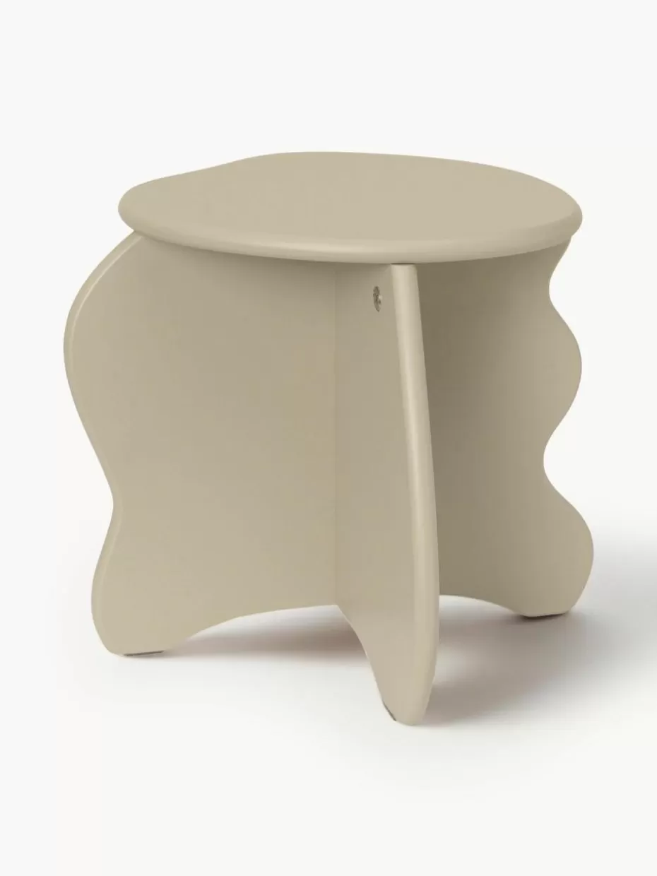 Stühle-ferm LIVING Kids Holz-Kinderhocker Slope Hellbeige