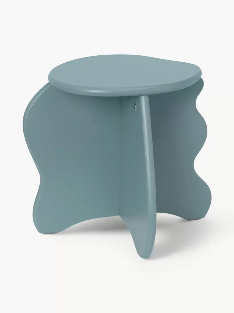 Stühle-ferm LIVING Kids Holz-Kinderhocker Slope Graublau