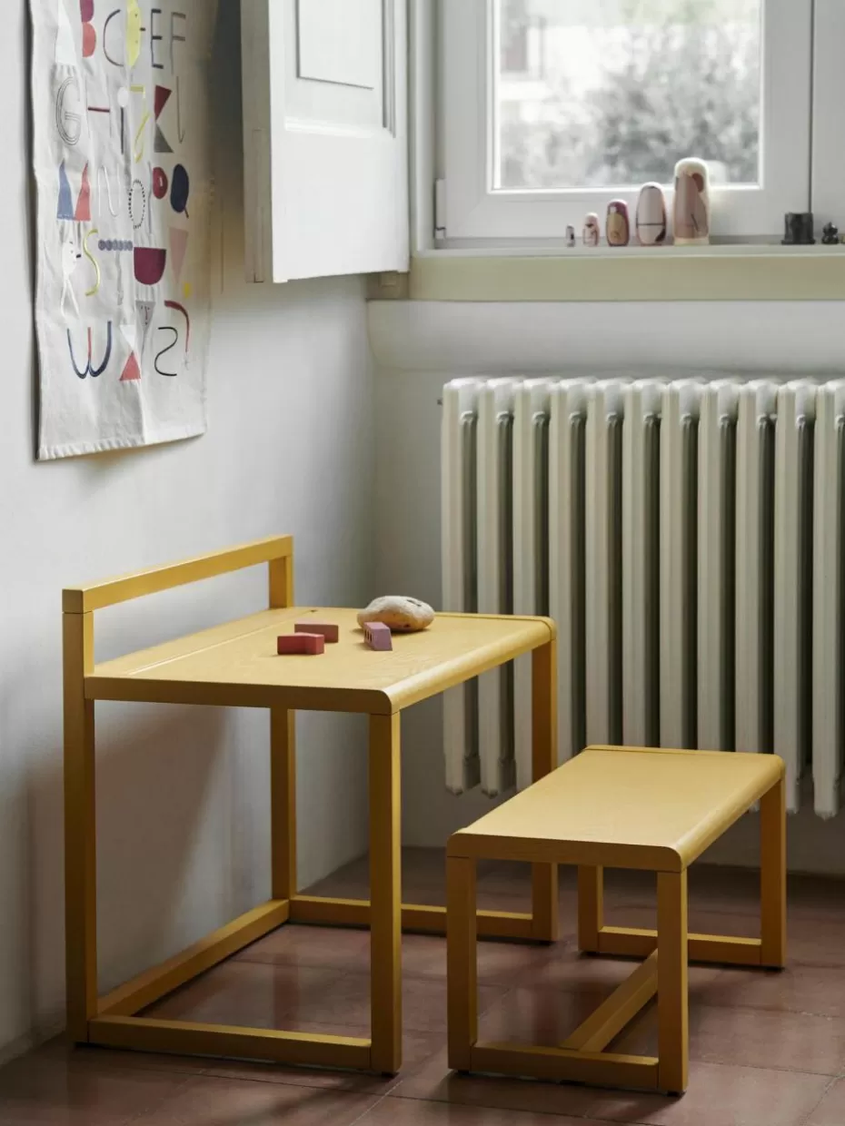 Tische-ferm LIVING Kids Holz-Kinderschreibtisch Little Architect Senfgelb