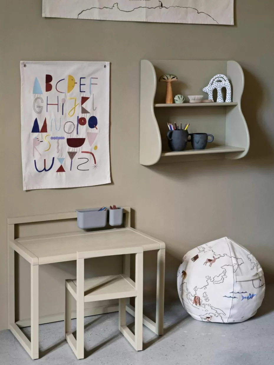 Tische-ferm LIVING Kids Holz-Kinderschreibtisch Little Architect Hellbeige
