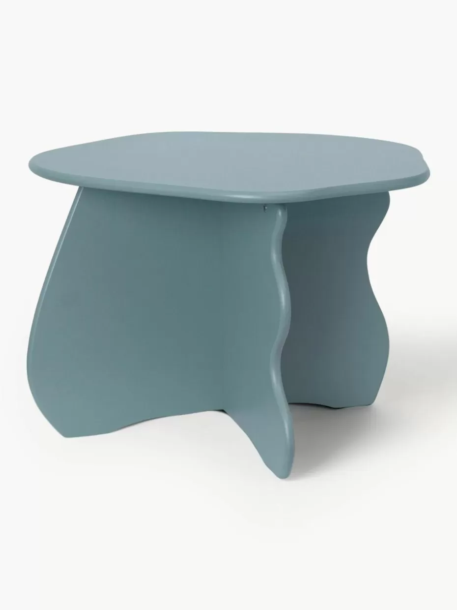 Tische-ferm LIVING Kids Holz-Kindertisch Slope in organischer Form Graublau