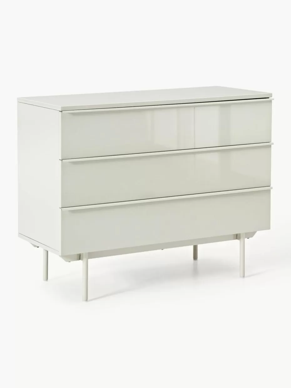 Kommoden & Sideboards-Westwing Collection Holz-Kommode Elona Hellbeige, glänzend