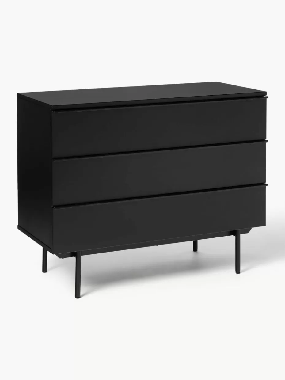 Kommoden & Sideboards-Westwing Collection Holz-Kommode Elona Schwarz, matt