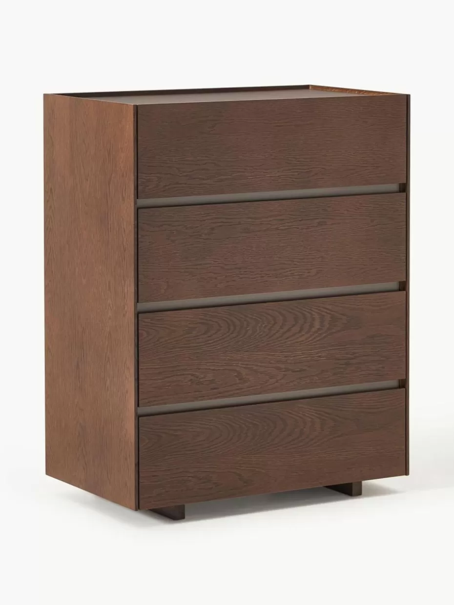 Kommoden & Sideboards-Westwing Collection Holz-Kommode Larsen Eichenholz, dunkelbraun lackiert