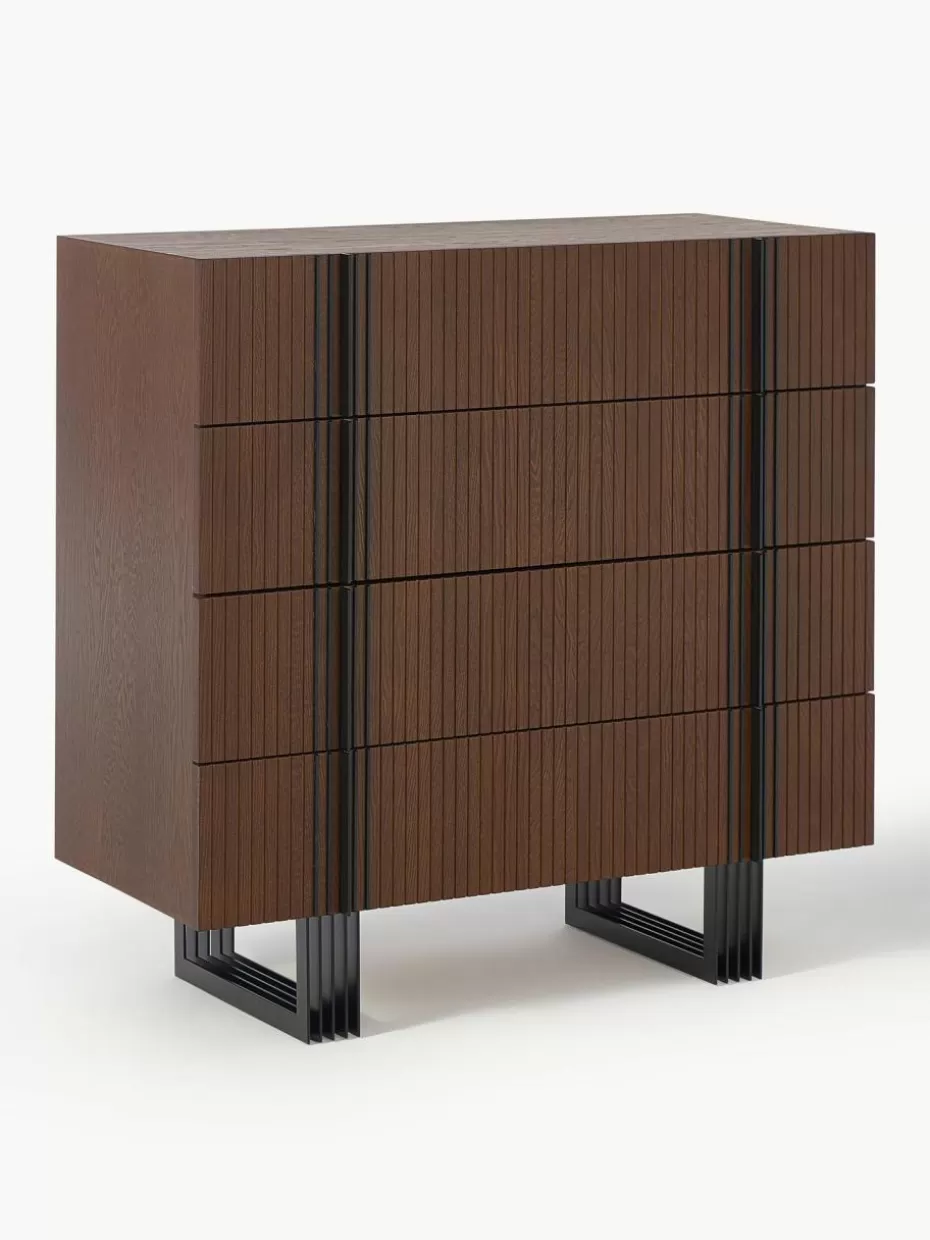 Kommoden & Sideboards | Kommoden & Sideboards-Westwing Collection Holz-Kommode Ross Eichenholz, dunkelbraun lackiert