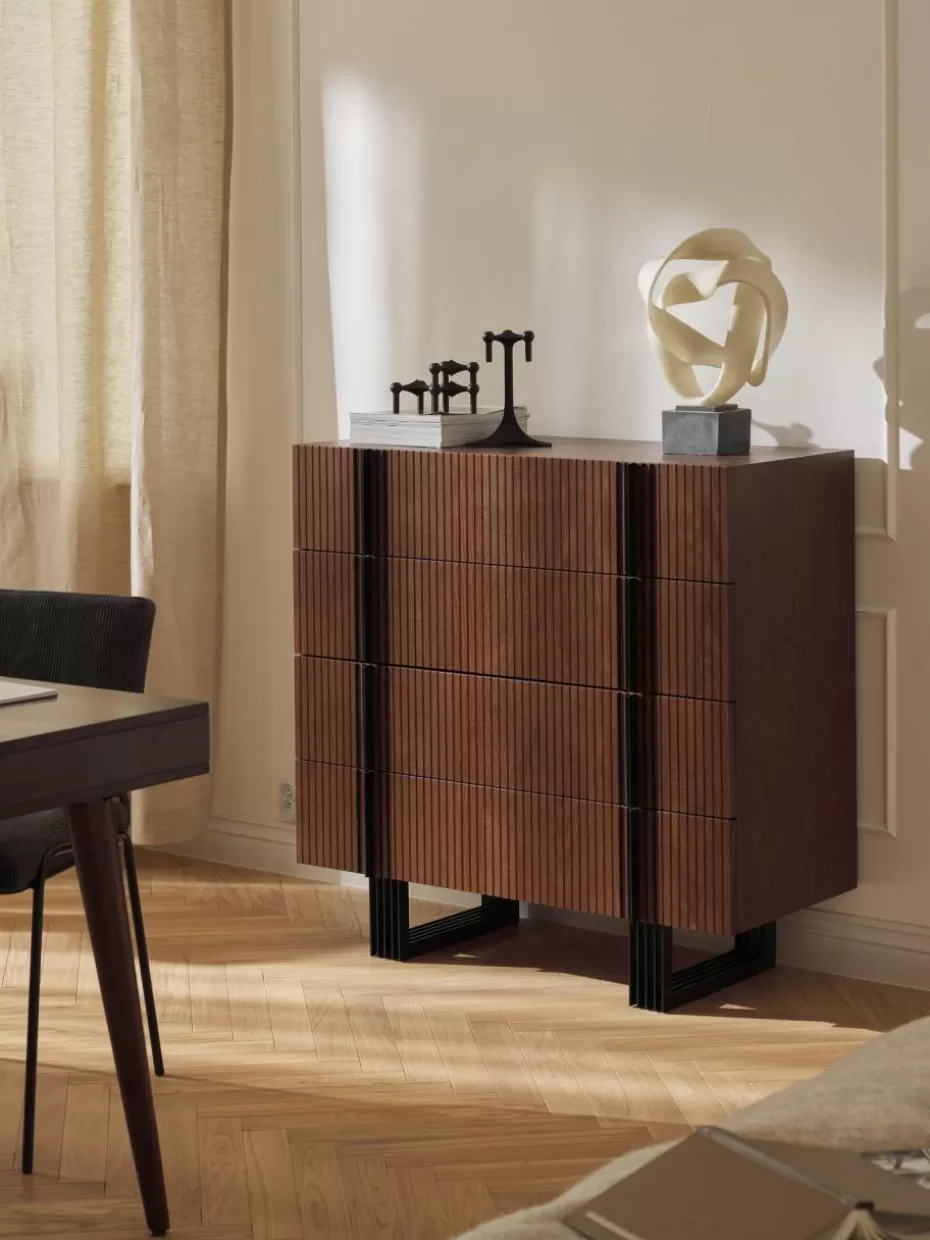 Kommoden & Sideboards | Kommoden & Sideboards-Westwing Collection Holz-Kommode Ross Eichenholz, dunkelbraun lackiert