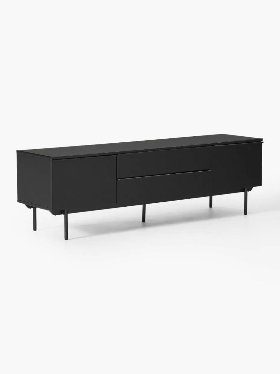 Kommoden & Sideboards-Westwing Collection Holz-Lowboard Elona Schwarz, matt