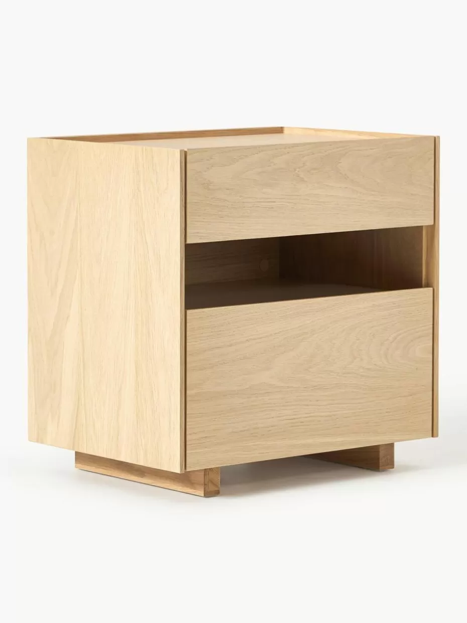 Nachttische-Westwing Collection Holz-Nachttisch Larsen Eichenholz, lackiert