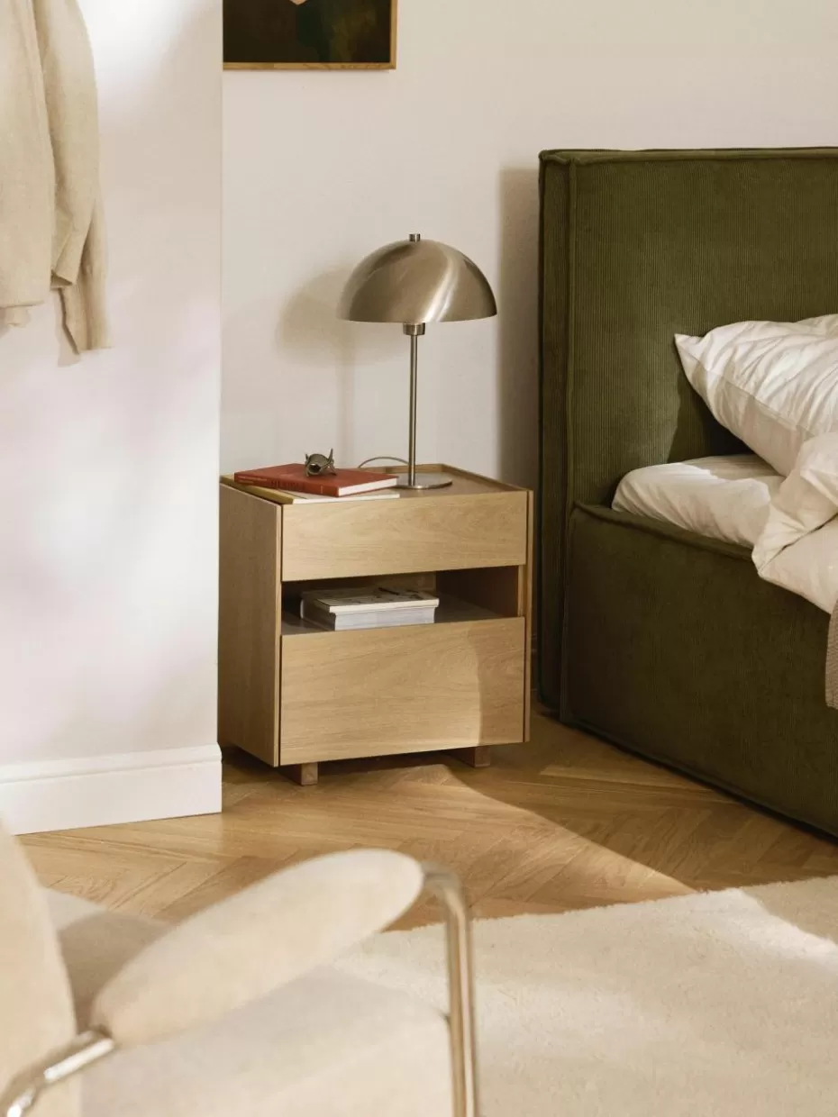 Nachttische-Westwing Collection Holz-Nachttisch Larsen Eichenholz, lackiert