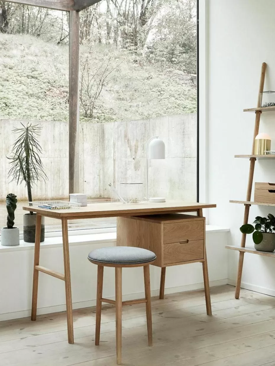 Schreibtische-Hübsch Holz-Schreibtisch Architect mit Schubladen