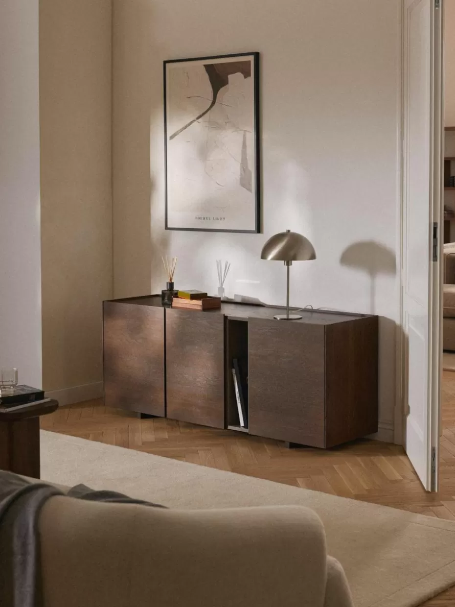 Kommoden & Sideboards-Westwing Collection Holz-Sideboard Larsen Eichenholz, dunkelbraun lackiert