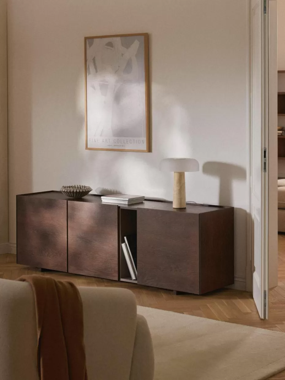 Kommoden & Sideboards-Westwing Collection Holz-Sideboard Larsen Eichenholz, dunkelbraun lackiert