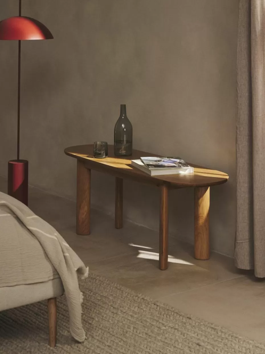 Flur Sitzbänke | Bänke-Westwing Collection Holz-Sitzbank Waikiki, in verschiedenen Größen Eichenholz