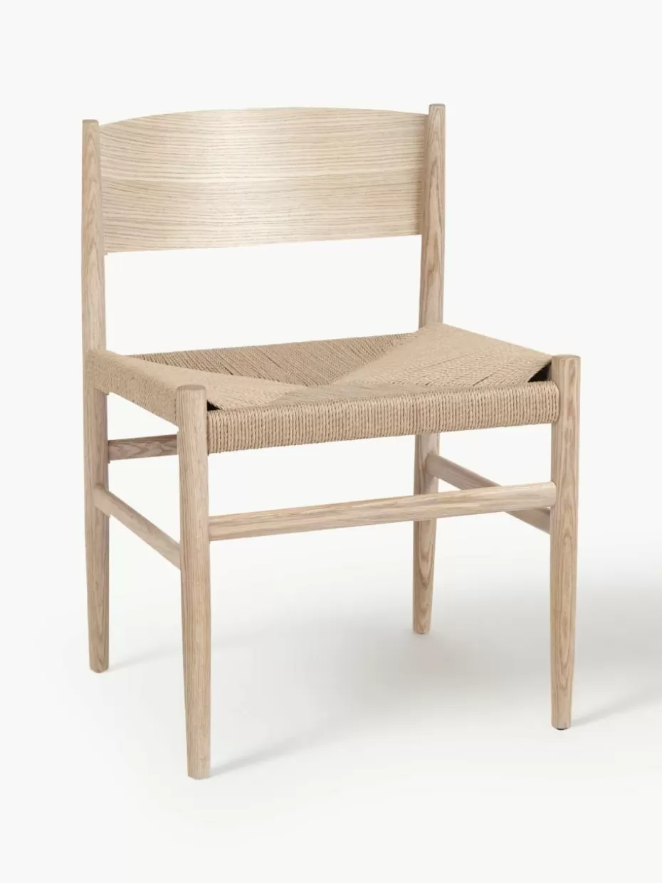Stühle-Mater Holzstuhl Nestor mit handgeflochtener Sitzfläche