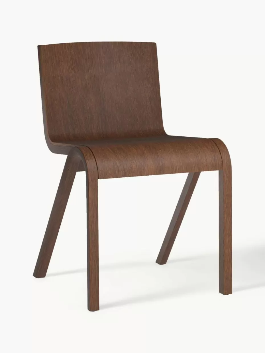 Stühle-Audo Copenhagen Holz-Stuhl Ready Dining Eichenholz, dunkel lackiert