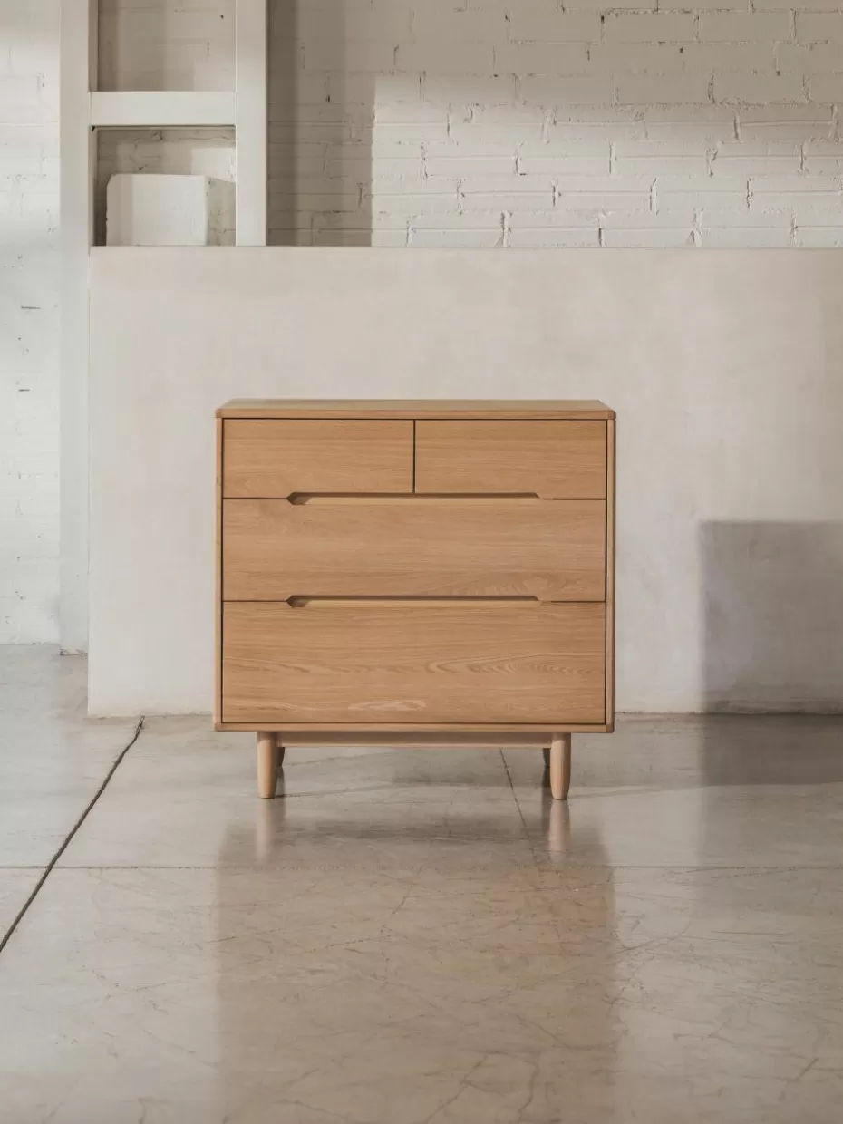 Kommoden-Nobodinoz Holz-Wickelkommode Pure mit Schubladen