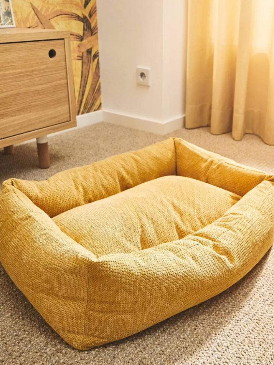 Haustierbedarf-Laboni Hundebett Tudor, in verschiedenen Größen Sonnengelb