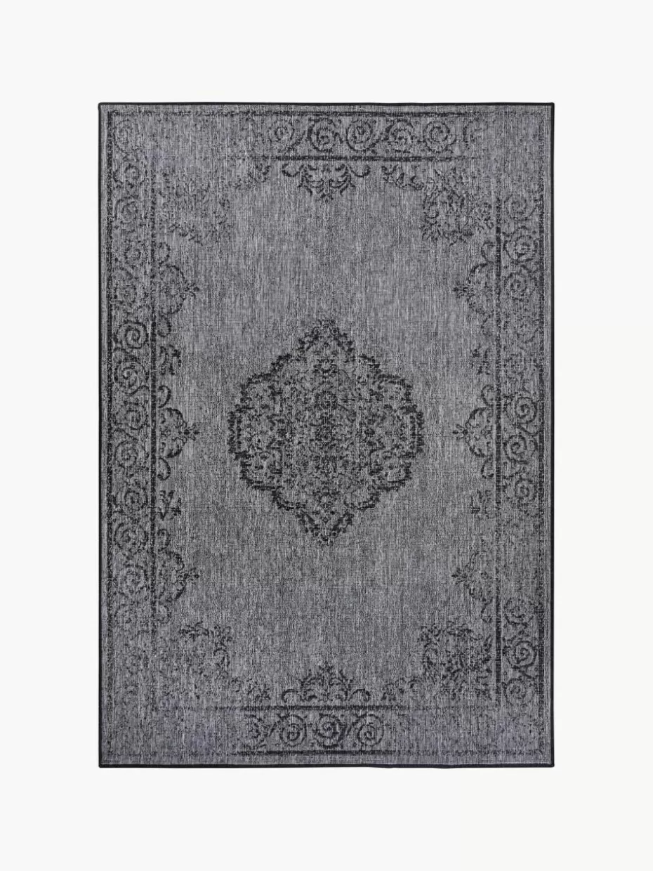 Outdoor Teppiche-Westwing In- & Outdoor-Wendeteppich Cebu Dunkelgrau, Anthrazit