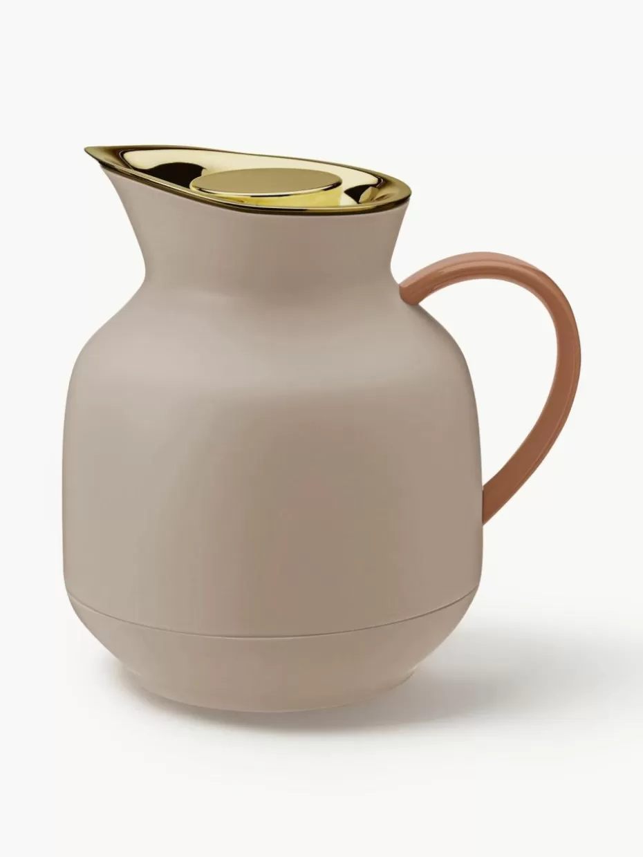 Kannen & Karaffen-Stelton Isolierkanne Amphora, 1 L Beige, Nougat, Goldfarben