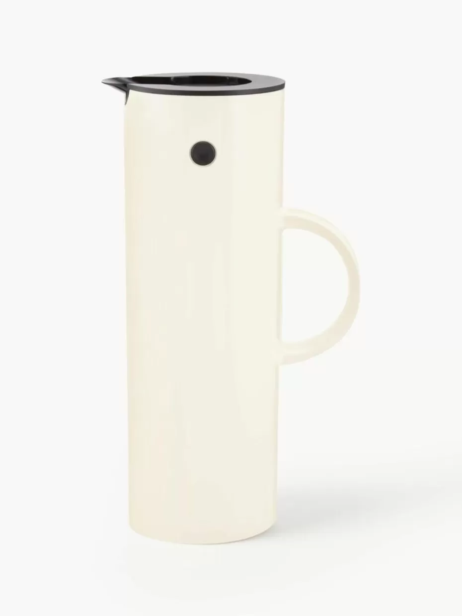 Kannen & Karaffen-Stelton Isolierkanne EM77, 1 L Cremeweiß, glänzend